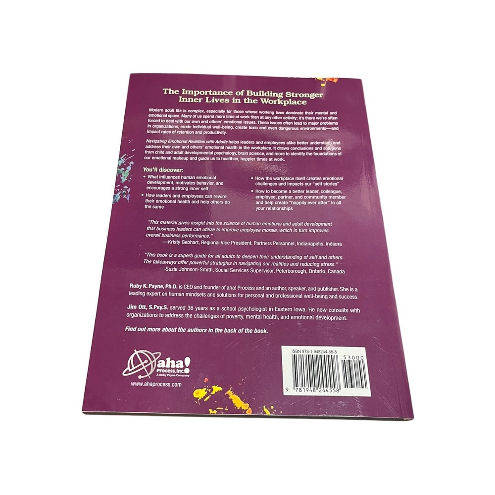 Navigating Emotional Realities w/Adults Ruby K Payne Emotional‎ Poverty at Work - Picture 2 of 6